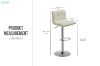 Picture of AKALI Adjustable Swivel Gas Lift Bar Stool (Beige) - Each