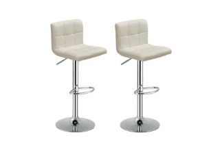 Picture of AKALI Adjustable Swivel Gas Lift Bar Stool (Beige) - 2 Stools in 1 Carton