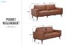 Picture of RHETT 3/2 Seater 100% Genuine Leather Sofa Range with Solid Wood Platform Base (Brown)