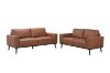 Picture of RHETT 3/2 Seater 100% Genuine Leather Sofa Range with Solid Wood Platform Base (Brown) - 3 Seater