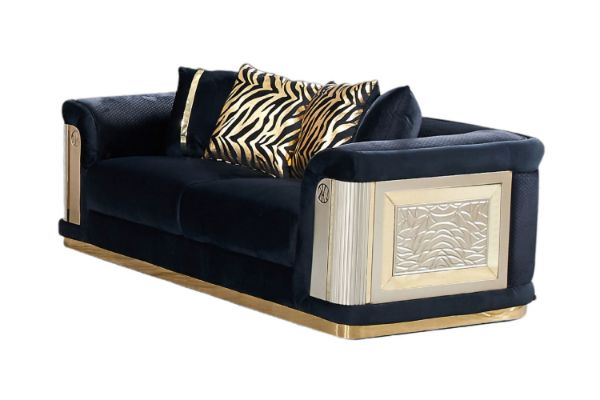 Picture of  [FLOOR MODEL CLEARANCE]   [FLOOR MODEL CLEARANCE]ANCONA 2 Seater Velvet Sofa (Black)