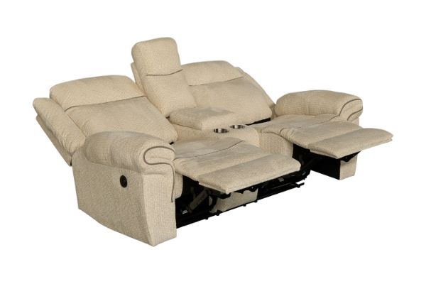 Picture of WINCHESTER Power Reclining Sofa Range (Beige) - 2 Seat with Cup Holders and Storage (2RRC)