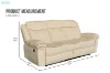 Picture of WINCHESTER Power Reclining Sofa Range (Beige) - 3 Seat with Drop Down Cup Holders & USB Port, Power Socket & Drawer (3RRC)