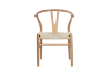 Picture of WISHBONE Solid Wood Y Replica Chair (Natural Frame-Beige Seat)- 53x50x79