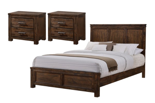 Picture of VENTURA 3PC Oak Bedroom Combo - Queen Size 