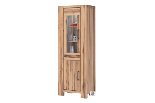Picture of [FLOOR MODEL CLEARANCE] CARDIFF Tall & Narrow Display Cabinet *Solid European Wild Oak & Made in Europe