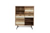 Picture of [FLOOR MODEL CLEARANCE]  LEAMAN 125x100cm Solid Acacia Wood Display Cabinet