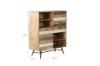 Picture of [FLOOR MODEL CLEARANCE]  LEAMAN 125x100cm Solid Acacia Wood Display Cabinet