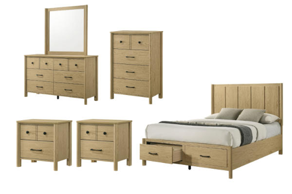 Picture of BECKETT Bedroom Combo Set in Queen Size - 6PC