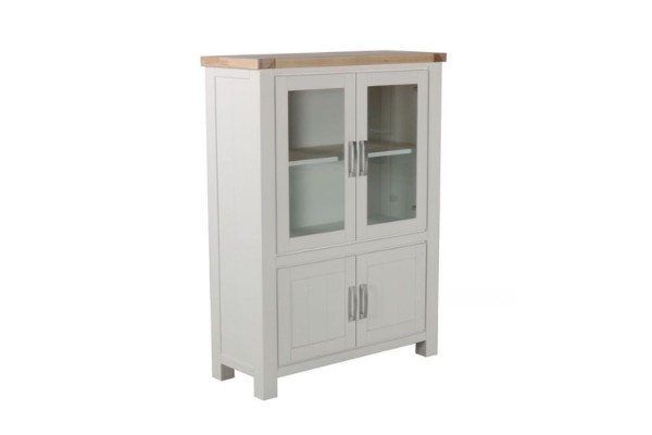 Picture of   [FLOOR MODEL CLEARANCE]  SICILY 130x100cm 4-Door Solid Wood with Ash Top Display Cabinet