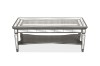 Picture of [FLOOR MODEL CLEARANCE] PALLIE Tempered Glass Top Segmented Mirror Coffee Table (122×61x47cm) 