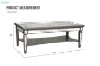 Picture of [FLOOR MODEL CLEARANCE] PALLIE Tempered Glass Top Segmented Mirror Coffee Table (122×61x47cm) 