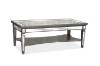 Picture of [FLOOR MODEL CLEARANCE] PALLIE Tempered Glass Top Segmented Mirror Coffee Table (122×61x47cm) 