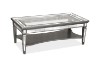 Picture of [FLOOR MODEL CLEARANCE] PALLIE Tempered Glass Top Segmented Mirror Coffee Table (122×61x47cm) 