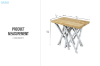 Picture of NATURA Solid Teak Wood Rectangle Side Table