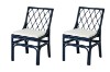 Picture of BRIGHTON Teak Wood & Rattan Dining Chair (Navy Blue)