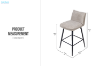 Picture of MIA Bar Stool with Footrest - 4 Chairs in 1 Carton