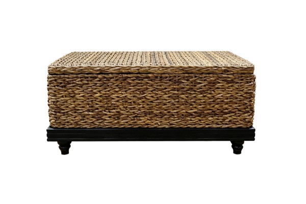Picture of DALIRIN Acacia Wood Storage Coffee Table/Blanket Box with Celeste Weave 