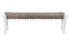 Picture of NEVADA 140 Full Grey Kubu Original Weave Seat Bench with Solid Acacia Wood Legs