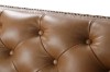 Picture of   [FLOOR MODEL CLEARANCE]VICTOR Tuxedo Style Full 100% Genuine Leather 4 Seater Sofa (Brown)