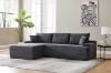 Picture of ASHFORD Fabric Sectional Compressed Sofa (Grey) - Chaise Facing Left