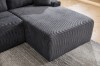 Picture of ASHFORD Fabric Sectional Compressed Sofa (Grey) - Chaise Facing Right