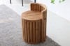 Picture of RILMOND Reclaimed Pine Wood Barrel Stool with Curved Half Backrest