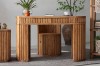 Picture of RILMOND Reclaimed Pine Wood Barrel Stool with Curved Half Backrest