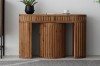 Picture of RILMOND Reclaimed Pine Wood Barrel Stool with Curved Half Backrest