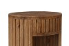 Picture of RILMOND Reclaimed Pine Wood Oval Bedside Table with Open Shelf