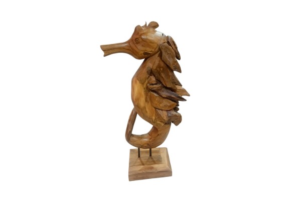 Picture of 659-003 Teak Wood Seahorse Sculpture (Medium)