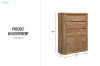 Picture of LUMBER Reclaimed Pine Wood 5-Drawer Tallboy
