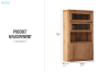 Picture of LUMBER 180x110cm Reclaimed Pine Wood Display Storage Cabinet