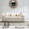 Picture of [FLOOR MODEL CLEARANCE]  PIEDMONT 2 Seater  Chesterfield Velvet Sofa (Beige)