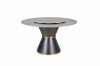 Picture of ORBIT 135 Round Grey Sintered Stone Dining Table with Lazy Susan