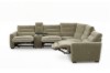 Picture of HIGHLAND Dual Motor Power Reclining Sectional Sofa with Storage Console & Swivel Tray Table & Bluetooth Speaker & USB, Type-C Ports - Water Resistant
