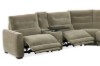 Picture of HIGHLAND Dual Motor Power Reclining Sectional Sofa with Storage Console & Swivel Tray Table & Bluetooth Speaker & USB, Type-C Ports - Water Resistant