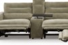 Picture of HIGHLAND Dual Motor Power Reclining Sectional Sofa with Storage Console & Swivel Tray Table & Bluetooth Speaker & USB, Type-C Ports - Water Resistant