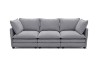 Picture of MELLOW Modular Sectional Sofa Range (Grey) - 4PC Combo Set (LAF Armchair + Armless + RAF Armchair + Ottoman)