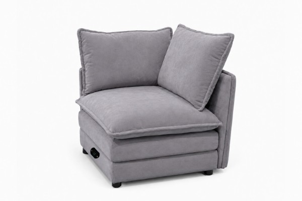 Picture of MELLOW Modular Sectional Sofa Range (Grey) - Right Facing Armchair