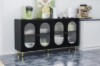 Picture of FIVEN 4-Door Buffet/Storage Cabinet (Black)