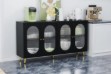 Picture of FIVEN 4-Door Buffet/Storage Cabinet (Black)