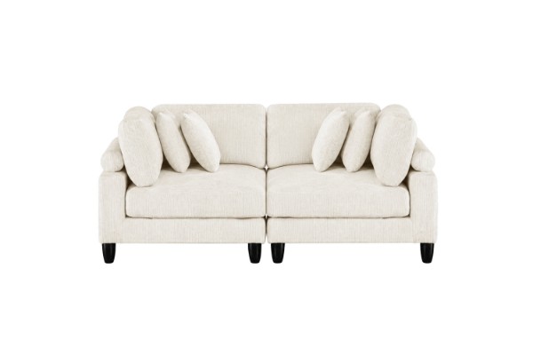 Picture of VIANNA Microfiber Sectional Modular Sofa Range (Beige) - 2PC Big Combo Set