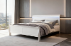 Picture of [FLOOR MODEL CLEARANCE] LOUIS Hevea Wood Bed Frame with LED Lighting Headboard in Queen Size (White)