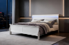 Picture of [FLOOR MODEL CLEARANCE] LOUIS Hevea Wood Bed Frame with LED Lighting Headboard in Queen Size (White)