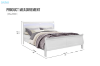 Picture of [FLOOR MODEL CLEARANCE] LOUIS Hevea Wood Bed Frame with LED Lighting Headboard in Queen Size (White)