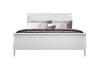 Picture of [FLOOR MODEL CLEARANCE] LOUIS Hevea Wood Bed Frame with LED Lighting Headboard in Queen Size (White)