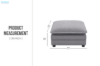 Picture of MELLOW Modular Sectional Sofa Range (Grey) - Ottoman