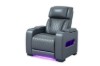 Picture of VOLT Air Leather Dual Motor Power Reclining Sofa Range (Grey) - 1 Seat with Heating and Cooling Cup Holders & Storage & Type-C Port & LED Lighting (1R)