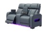 Picture of VOLT Air Leather Dual Motor Power Reclining Sofa Range (Grey) - 3RRC+2RRC Sofa Set
